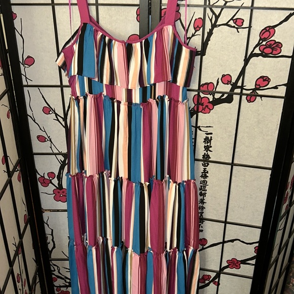 NWT Neiman Marcus English Factory ruffle dress with front tassle decor - Picture 7 of 14